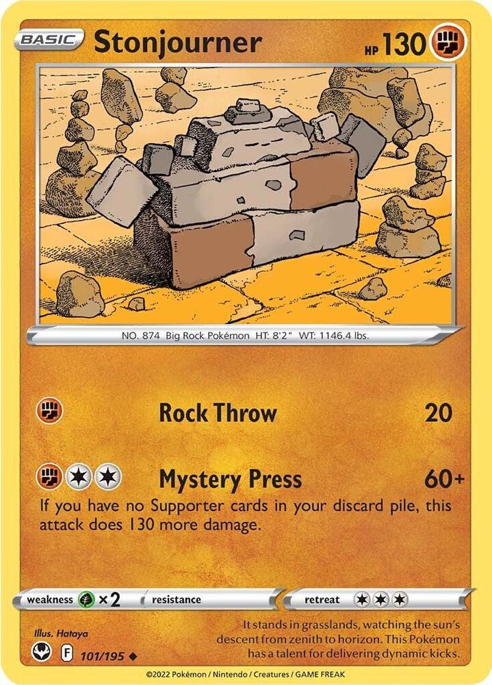 Stonjourner Reverse Holofoil SWSH12: Silver Tempest