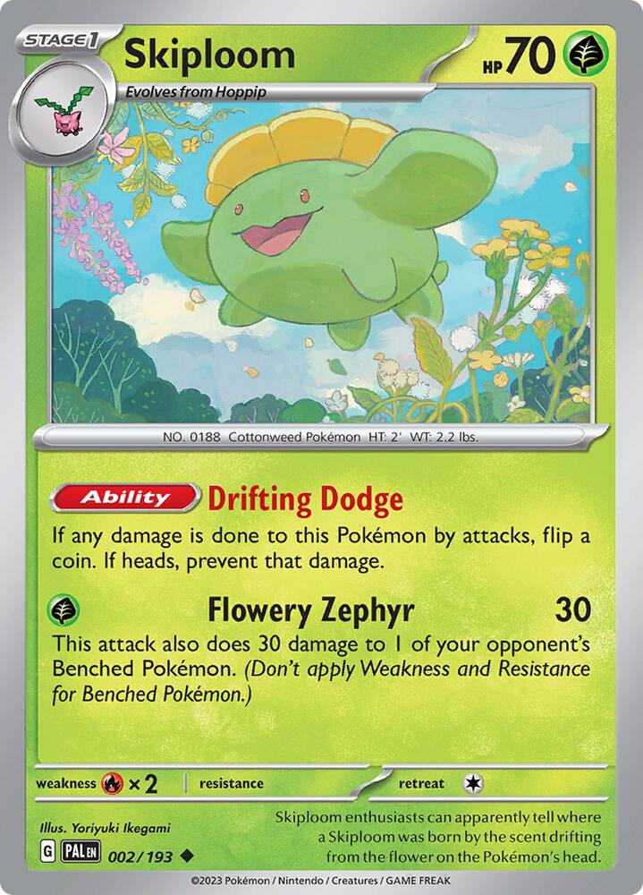 Skiploom Normal SV02: Paldea Evolved Uncommon 002/193