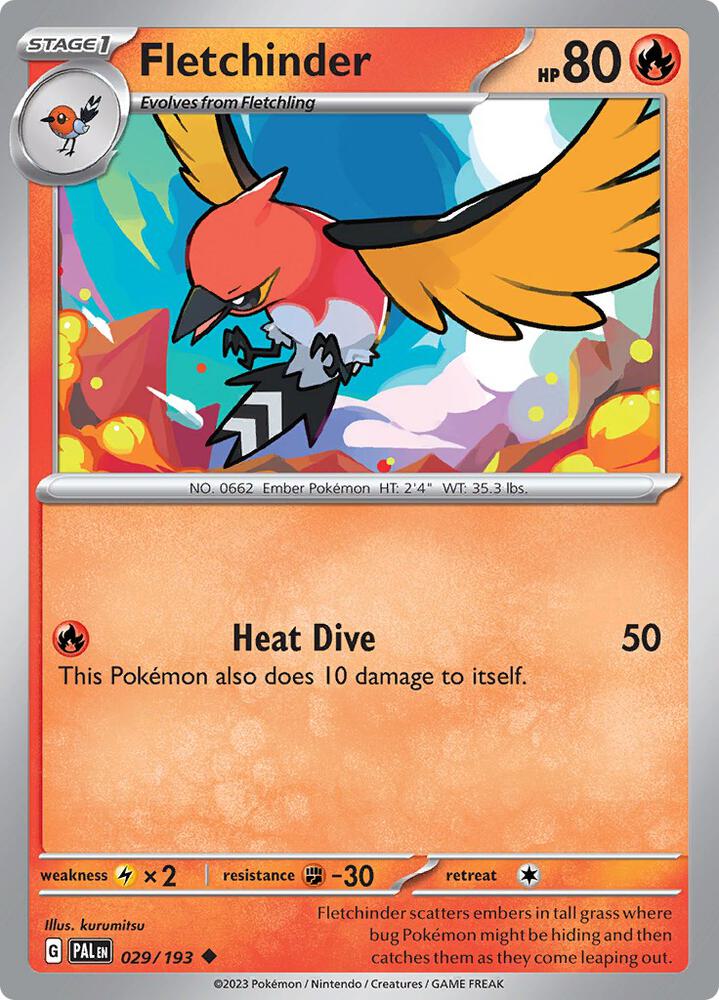 Fletchinder - 029/193 Normal SV02: Paldea Evolved Uncommon 029/193