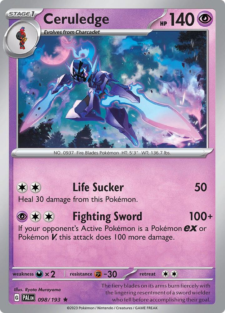 Ceruledge Holofoil SV02: Paldea Evolved Rare 098/193