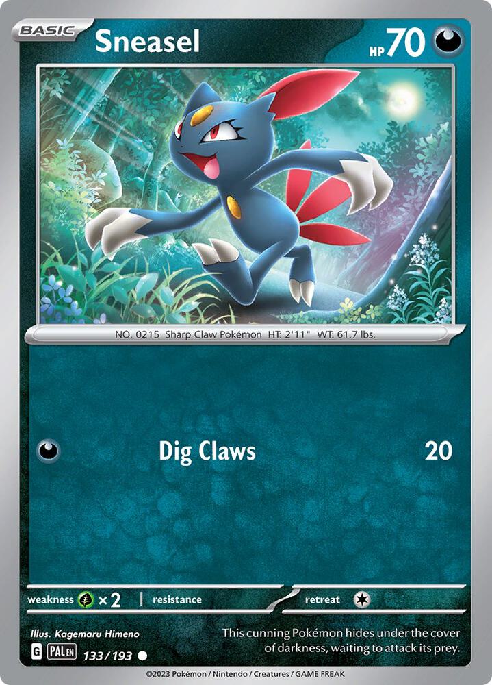 Sneasel Normal SV02: Paldea Evolved Common 133/193