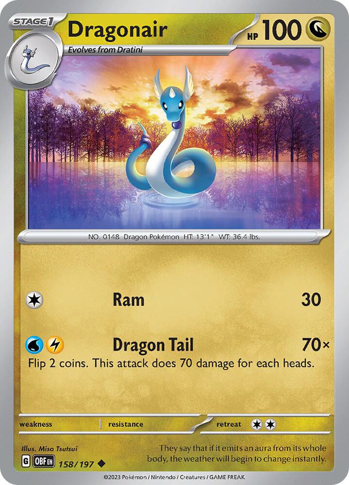 Dragonair Normal SV03: Obsidian Flames Uncommon 158/197