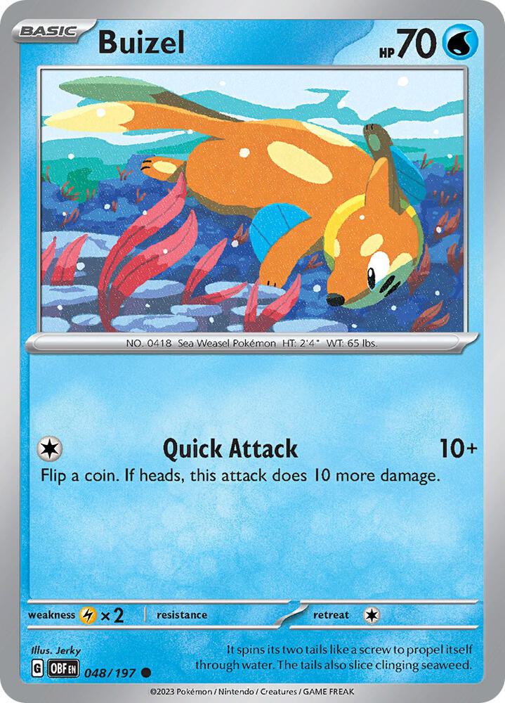 Buizel Normal SV03: Obsidian Flames Common 048/197