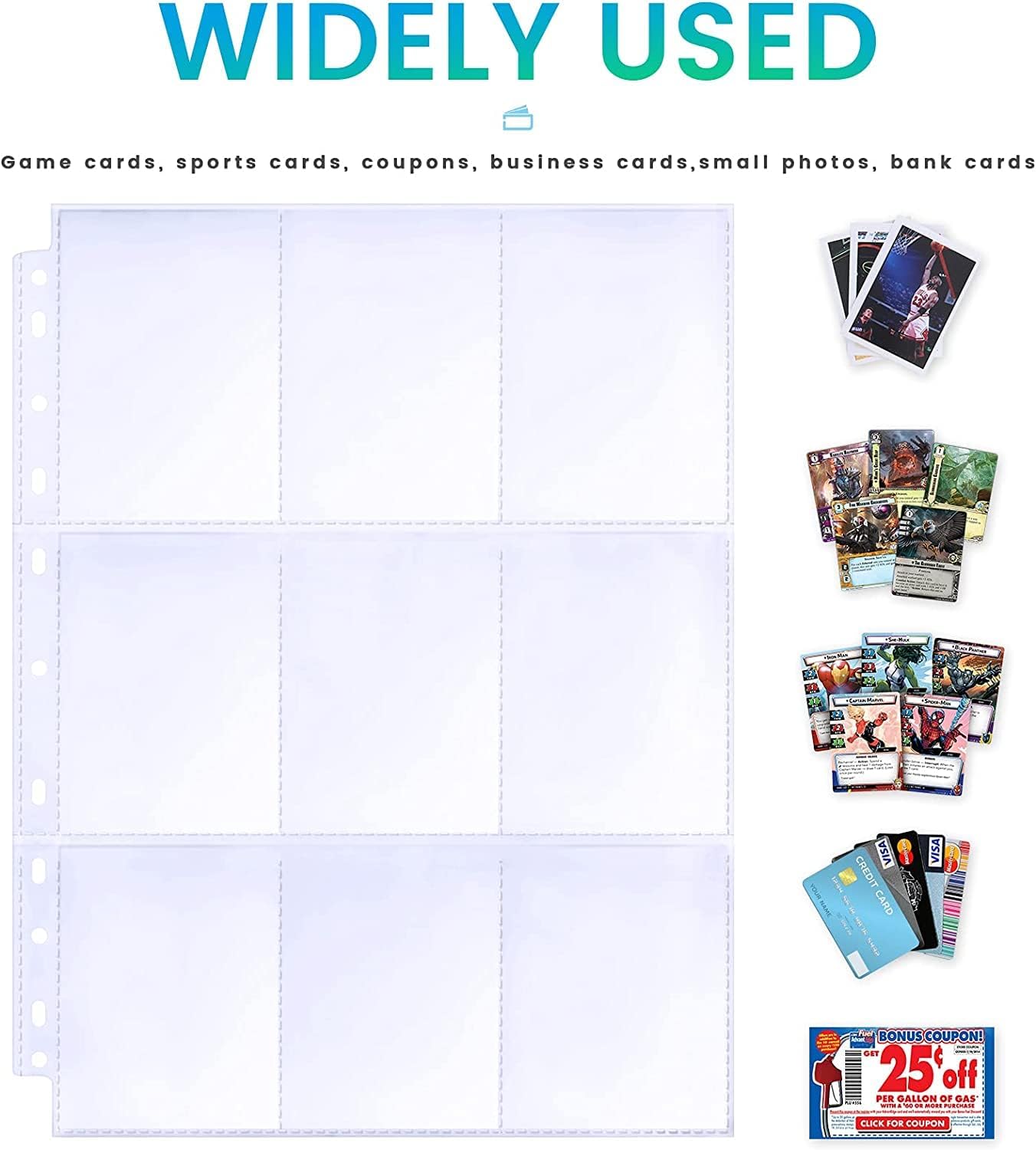 TCG-Card Sleeves Clear 9pkt 50pg