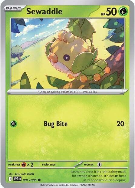 Sewaddle Normal SV: White Flare Common 001/086