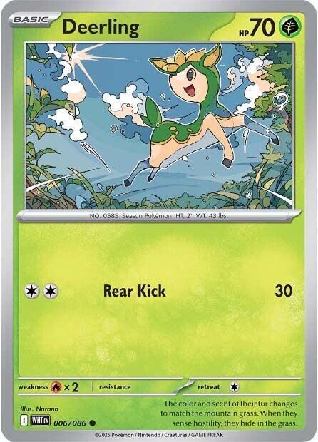 Deerling Normal SV: White Flare Common 006/086
