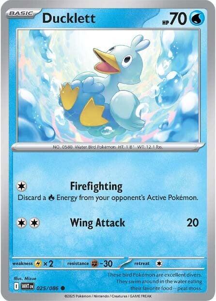 Ducklett Normal SV: White Flare Common 025/086