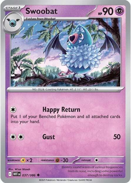 Swoobat Normal SV: White Flare Uncommon 037/086