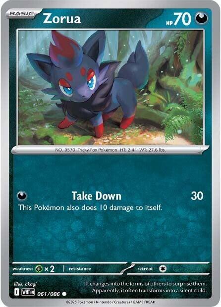 Zorua Normal SV: White Flare Common 061/086