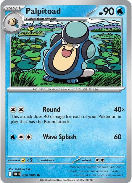 Palpitoad Reverse Holofoil SV: Black Bolt Common 020/086