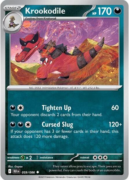 Krookodile Normal SV: Black Bolt Uncommon 059/086