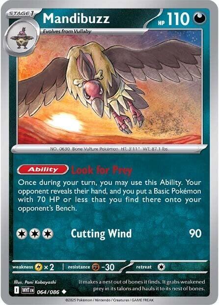 Mandibuzz Normal SV: White Flare Uncommon 064/086