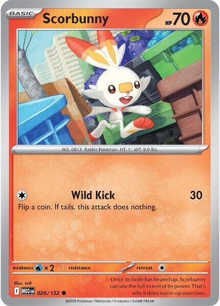 Scorbunny Normal ME01: Mega Evolution Common 026/132