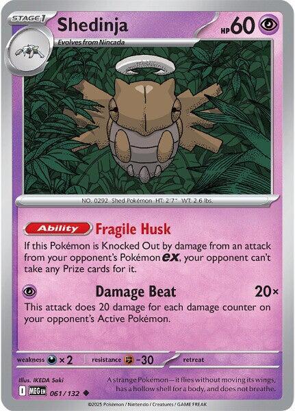 Shedinja - 061/132 Reverse Holofoil ME01: Mega Evolution Uncommon 061/132