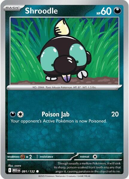 Shroodle - 091/132 Normal ME01: Mega Evolution Common 091/132