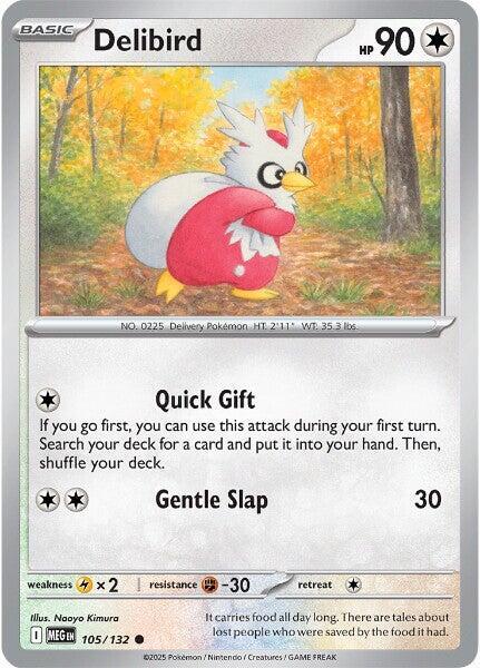 Delibird - 105/132 Normal ME01: Mega Evolution Common 105/132