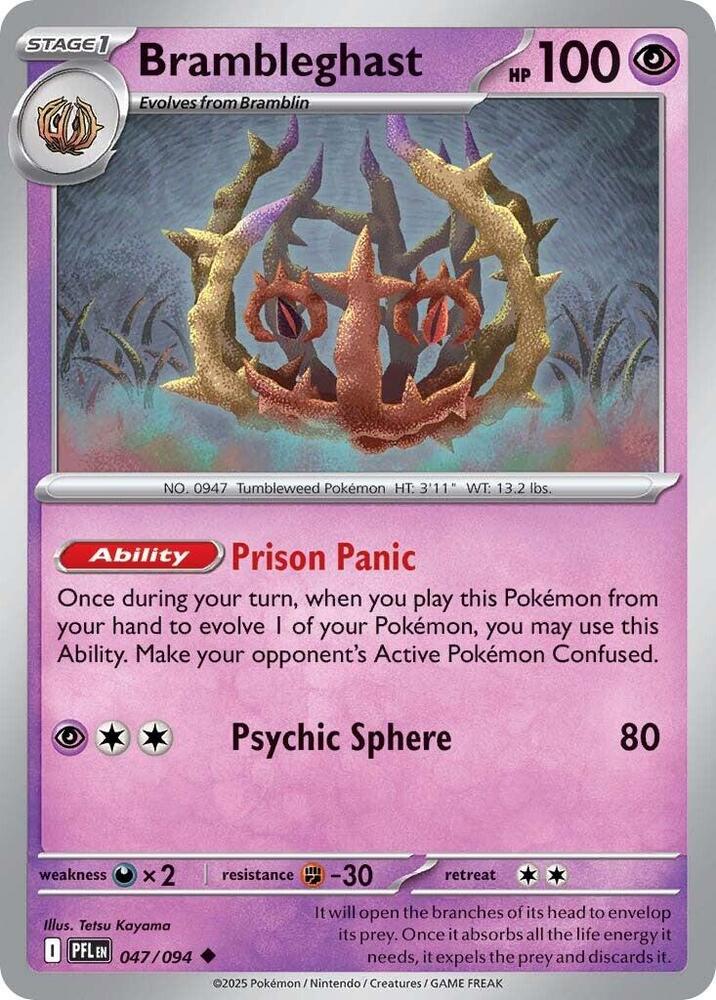Brambleghast Reverse Holofoil ME02: Phantasmal Flames Uncommon 047/094