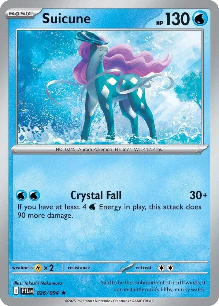 Suicune Reverse Holofoil ME02: Phantasmal Flames