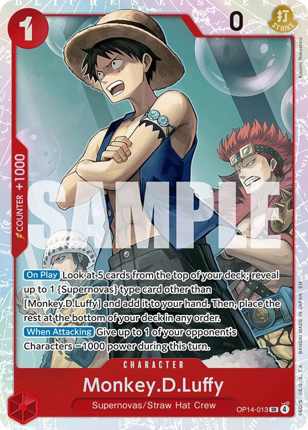Monkey.D.Luffy - OP14-013 Foil The Azure Sea's Seven