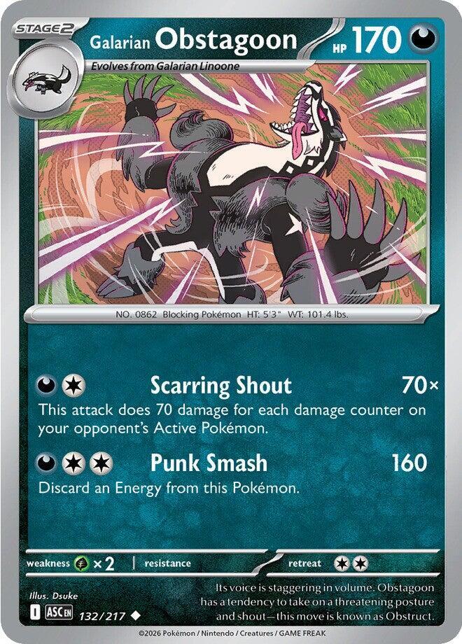 Galarian Obstagoon - 132/217 Normal ME: Ascended Heroes