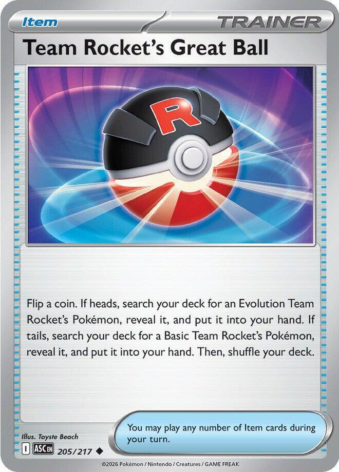 Team Rocket's Great Ball Reverse Holofoil ME: Ascended Heroes