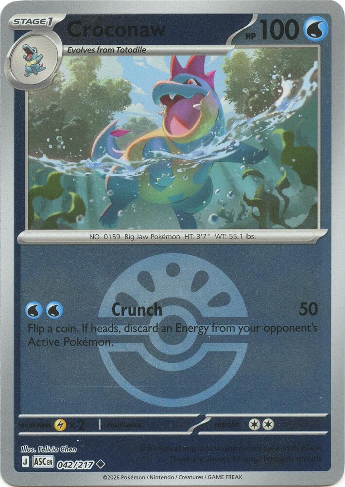 Croconaw (Friend Ball) Reverse Holofoil ME: Ascended Heroes