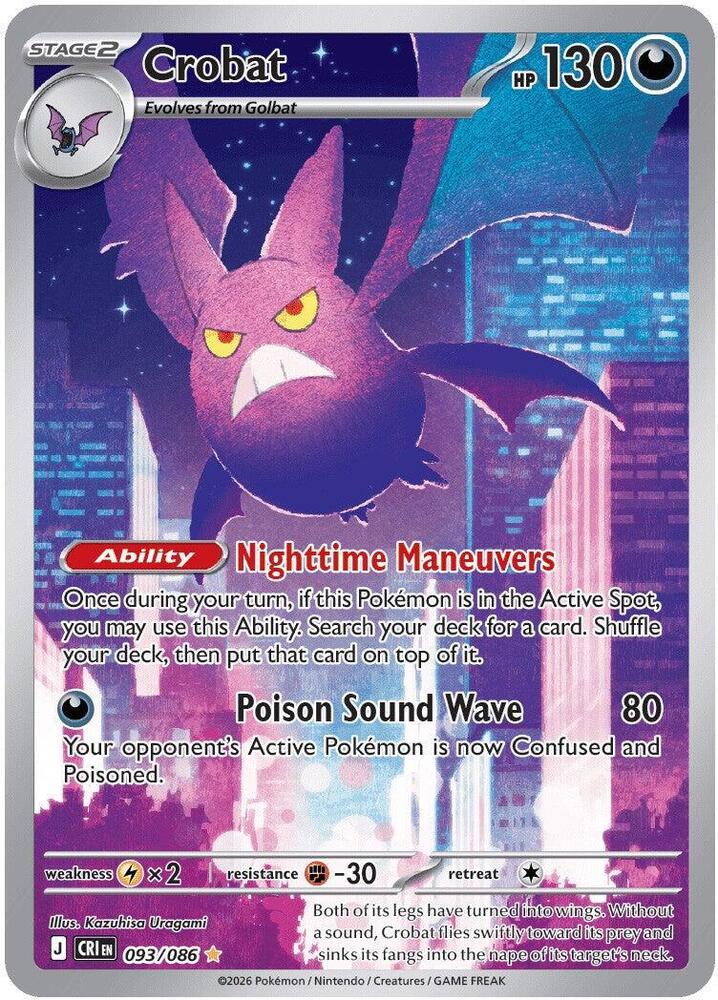 Crobat - 093/086 Holofoil ME04: Chaos Rising