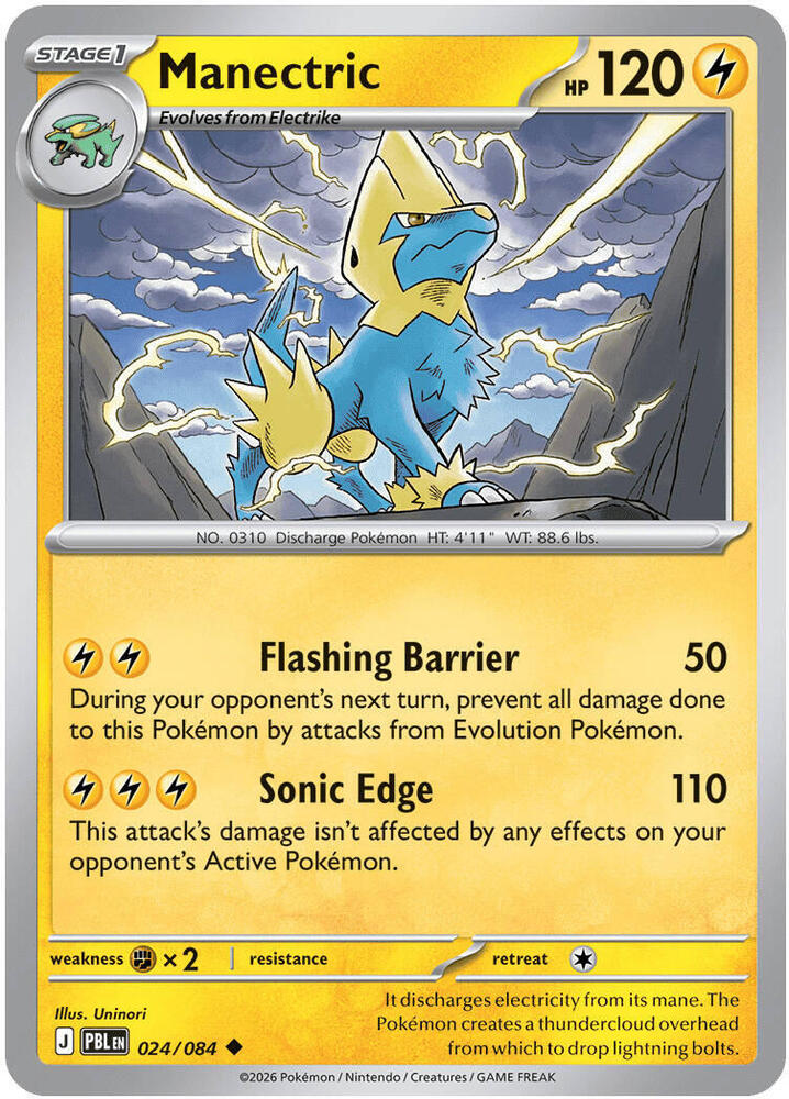 Manectric - 024/084 Normal ME05: Pitch Black Uncommon 024/084