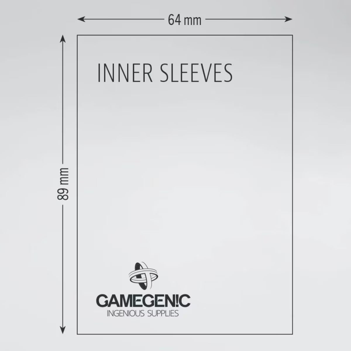 Card Sleeves-GameGenic Double Sleeving-Black 100