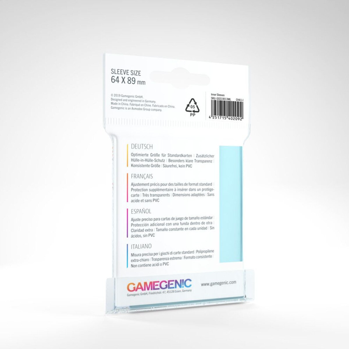 Card Sleeves (Inner)-64x89mm 100s