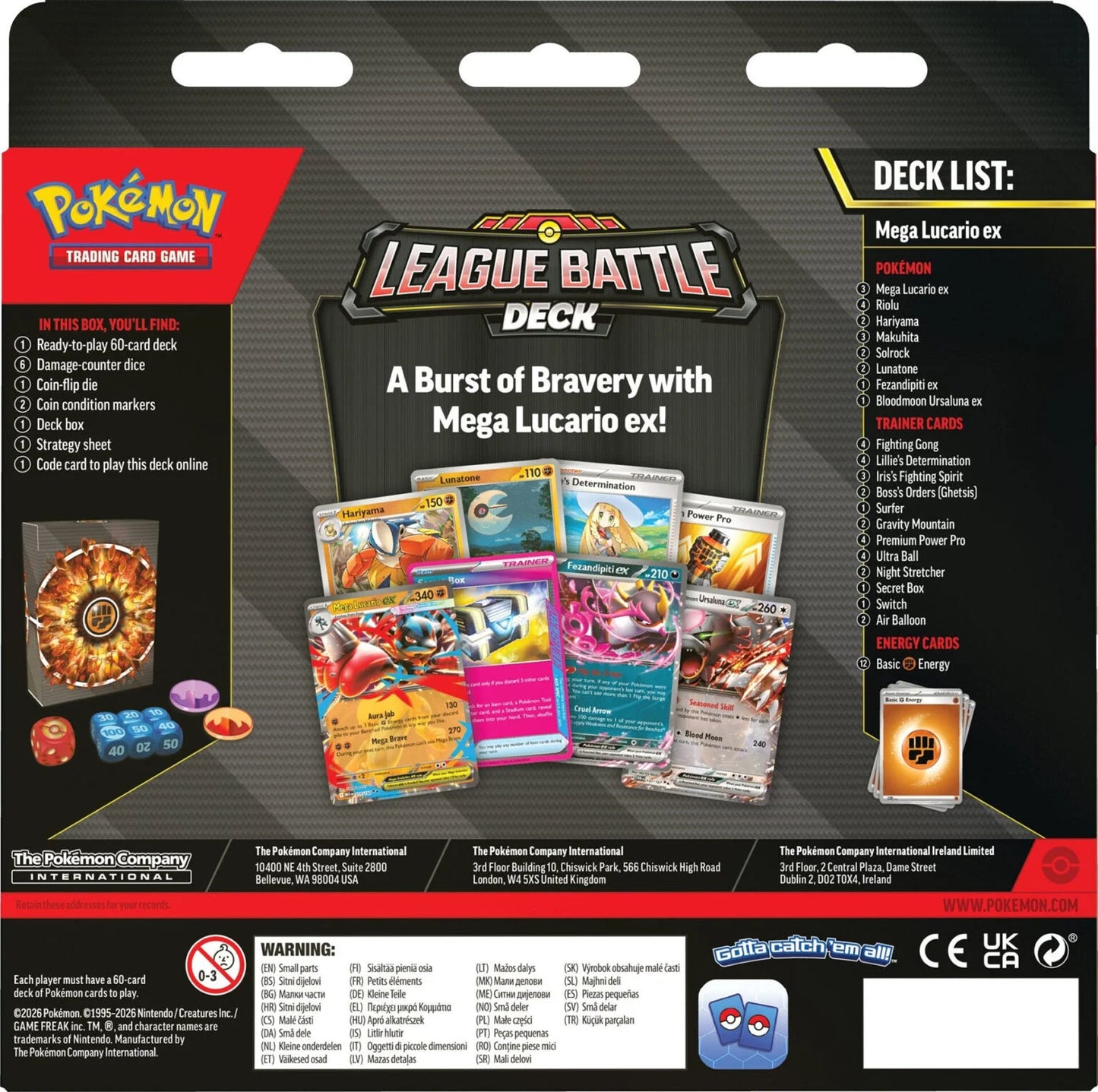 Pokémon-TCG Mega Lucario ex League Battle Deck * PRE-ORDER*