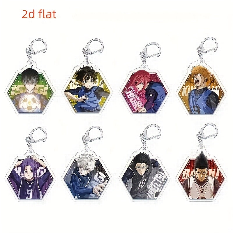 Blue Lock-Keyrings Acrylic