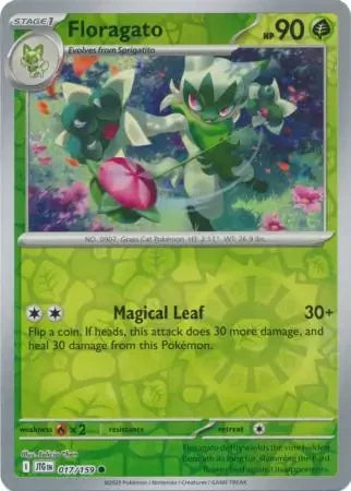 Floragato Reverse Holofoil SV09: Journey Together Common 017/159