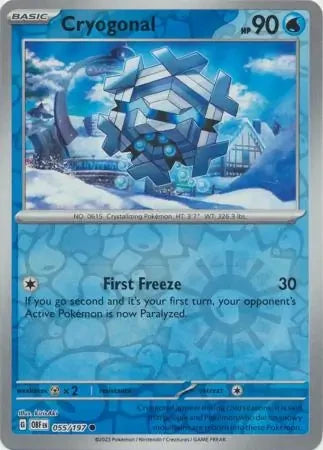 Cryogonal Reverse Holofoil SV03: Obsidian Flames Common 055/197