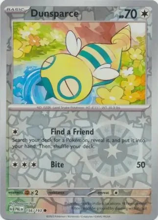 Dunsparce Reverse Holofoil SV02: Paldea Evolved Common 156/193