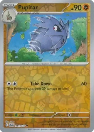 Pupitar Reverse Holofoil SV09: Journey Together Common 081/159