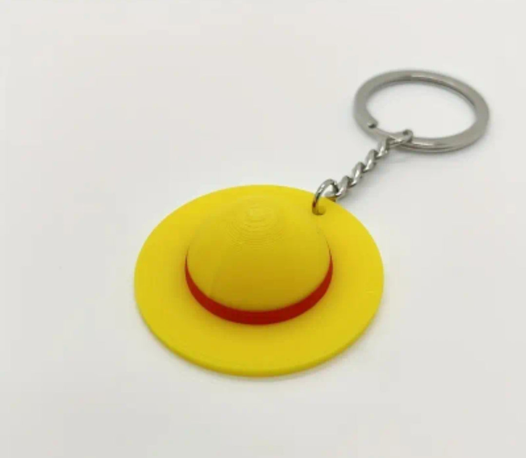 Keyrings-Plastic Straw Hat