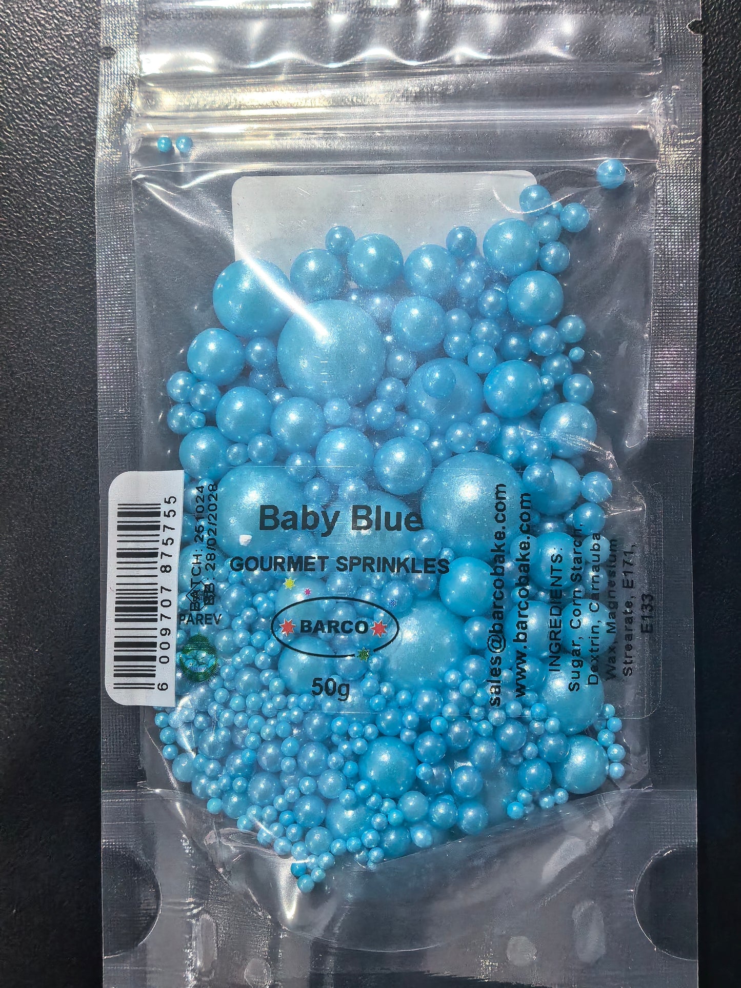 Cake Sprinkles-Baby Blue 50g