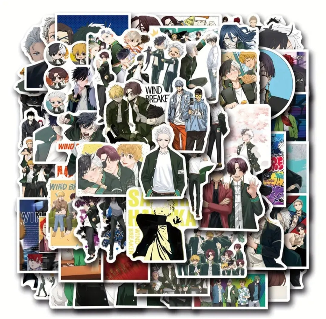 Windbreaker-Stickers 55pce
