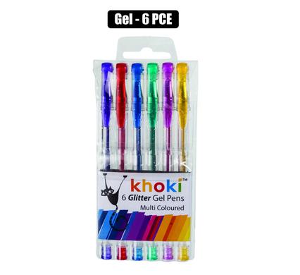 Fibre Pens-Metallic Gel 6pce