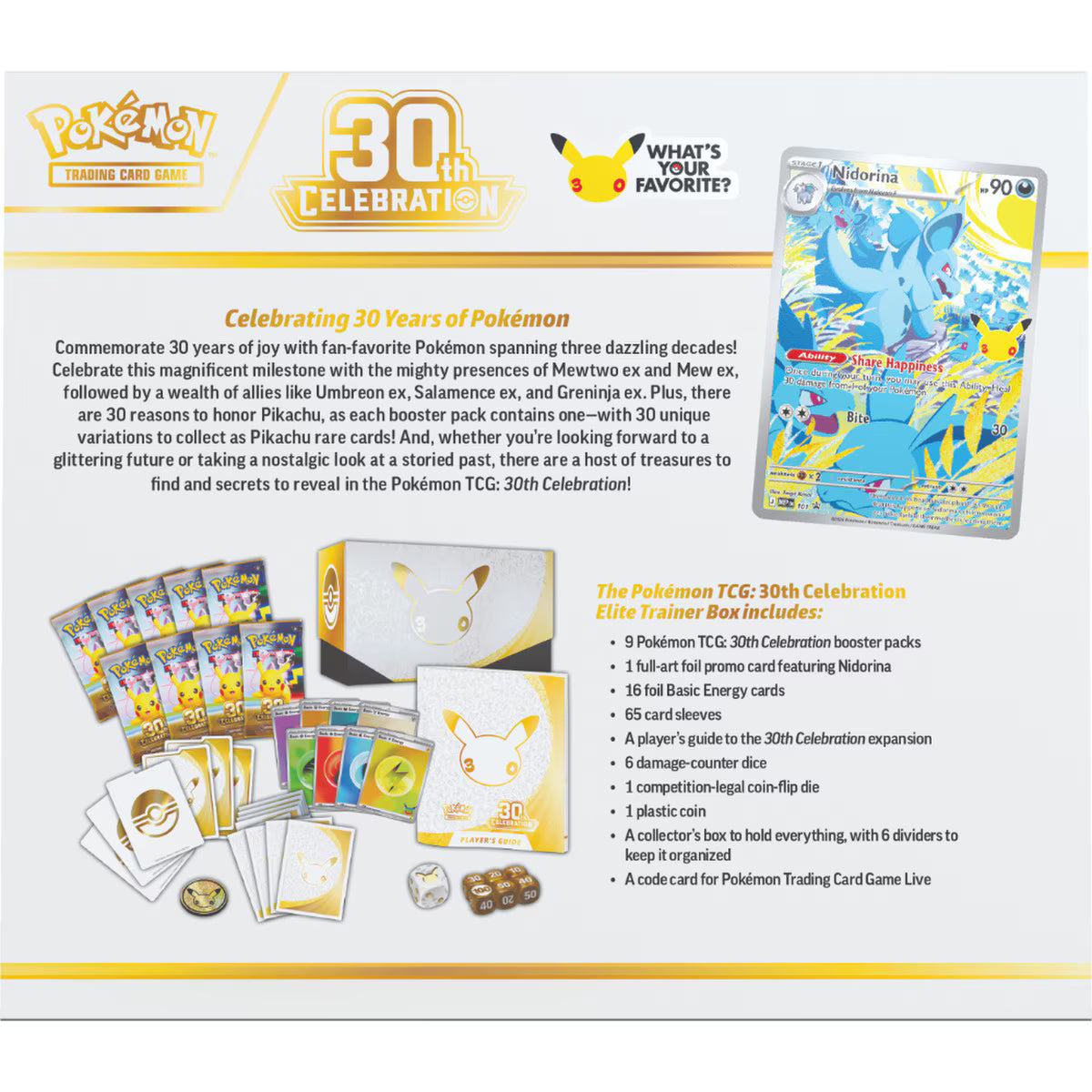 Pokémon-TCG 30th Celebration Elite Trainer Box *Pre-Order*