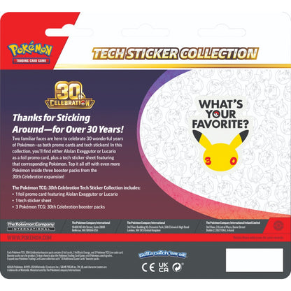 Pokémon-TCG 30th Celebration Tech Sticker Collection *Pre-Order*