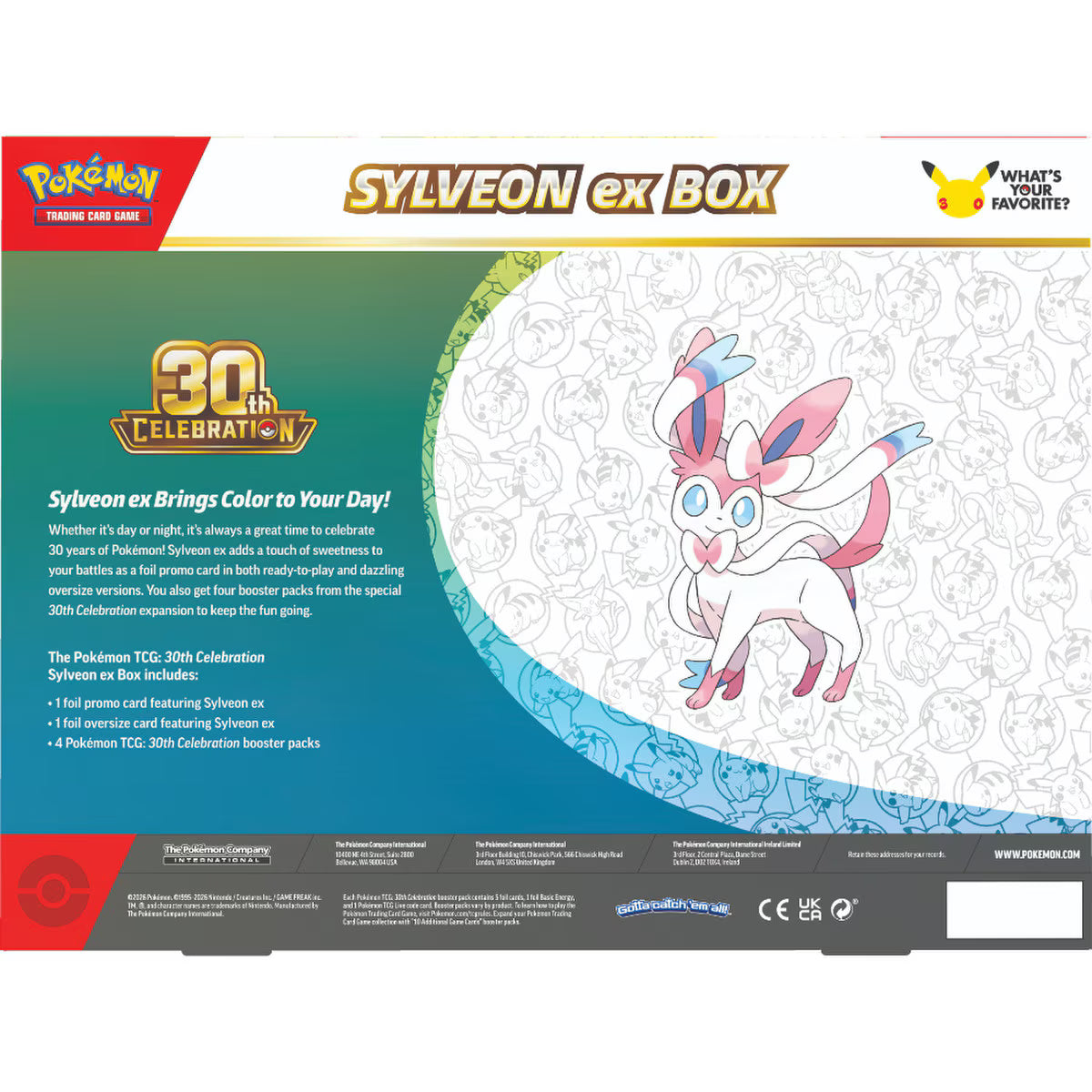 Pokémon-TCG 30th Celebration Sylveon ex Box *Pre-Order*
