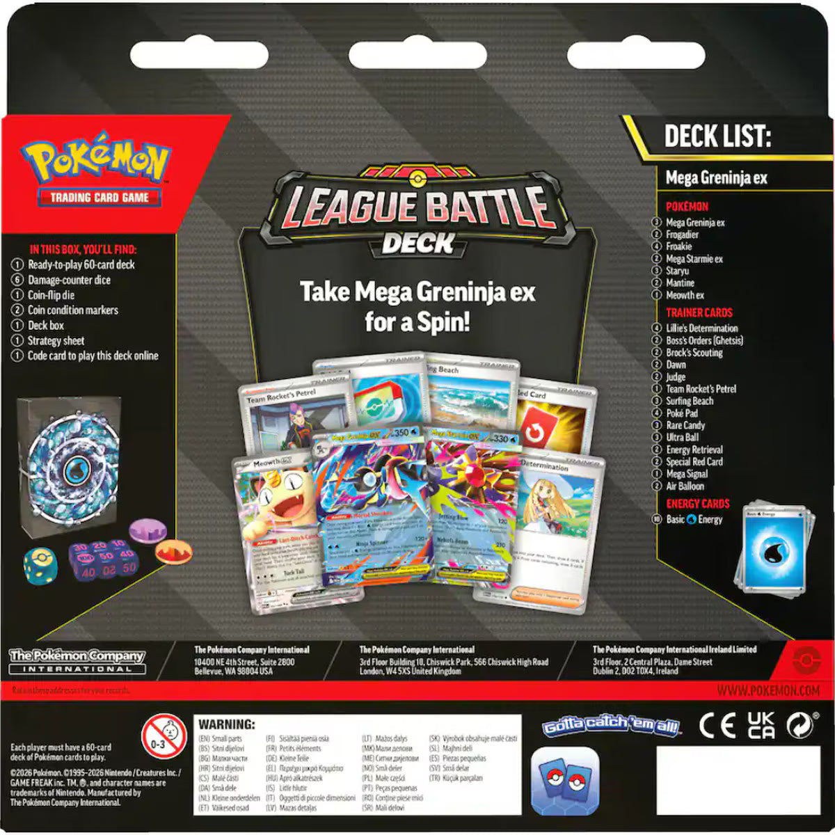 Pokémon TCG: Mega Greninja ex League Battle Deck