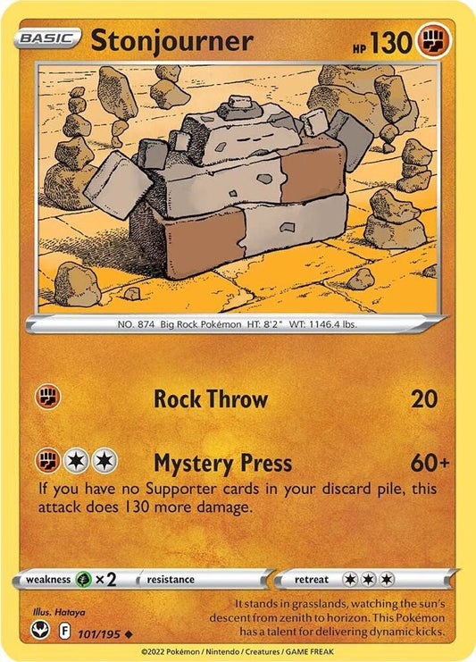 Stonjourner Reverse Holofoil SWSH12: Silver Tempest Uncommon 101/195