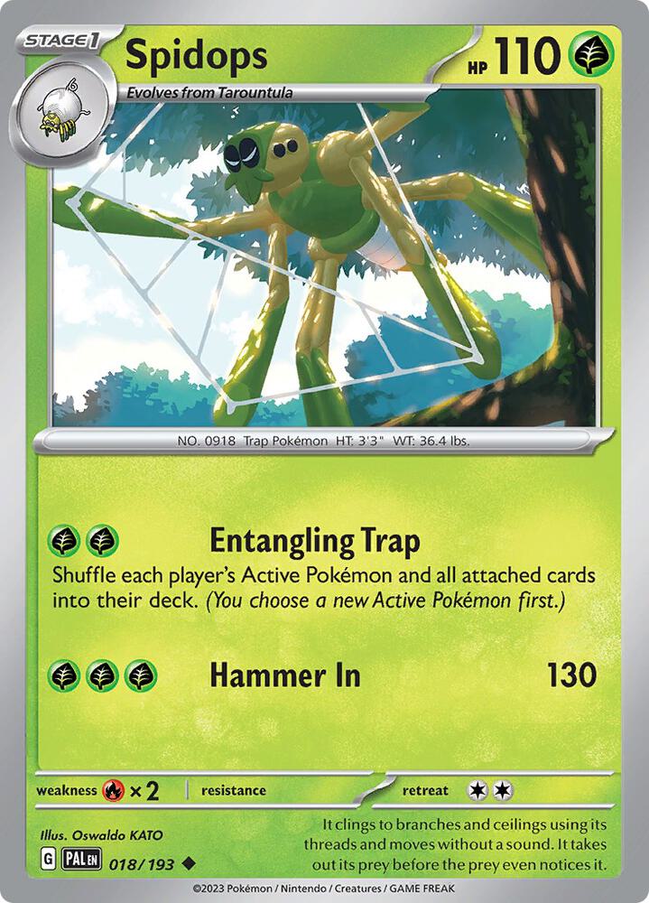 Spidops Normal SV02: Paldea Evolved Uncommon 018/193