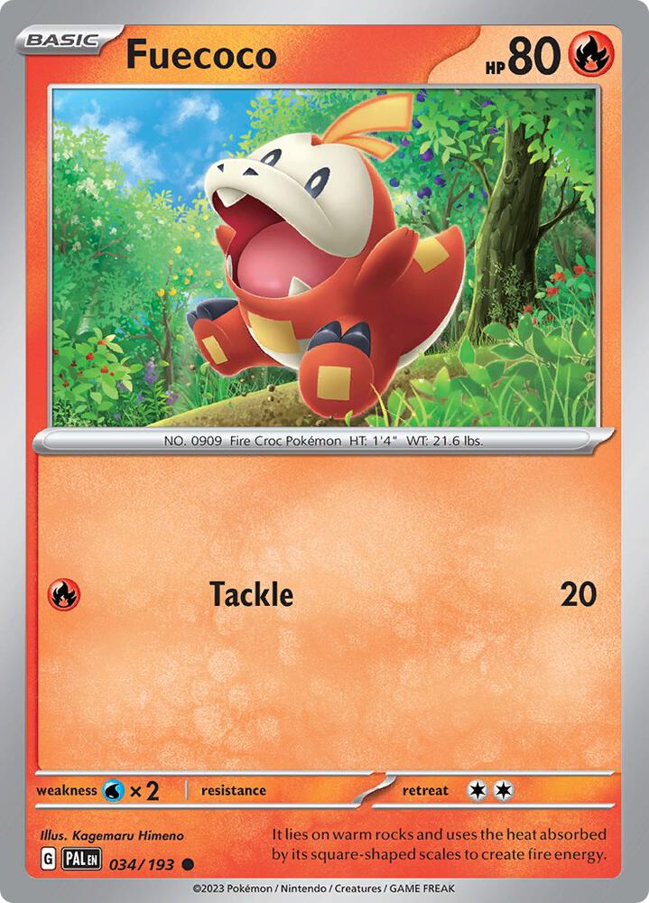 Fuecoco - 034/193 Normal SV02: Paldea Evolved Common 034/193