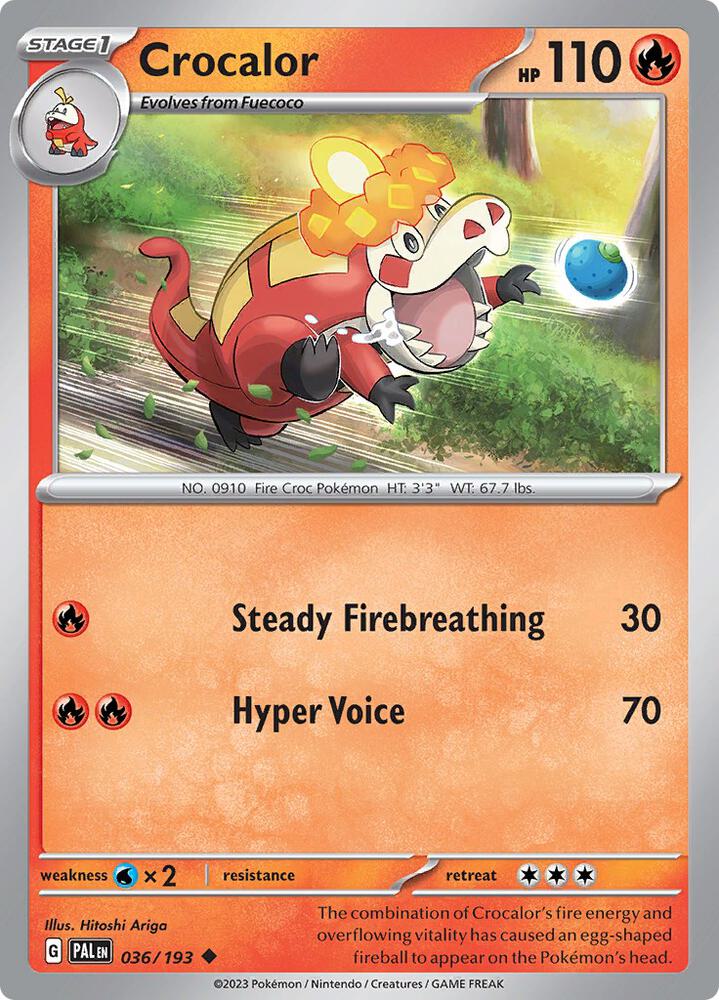 Crocalor - 036/193 Normal SV02: Paldea Evolved Uncommon 036/193