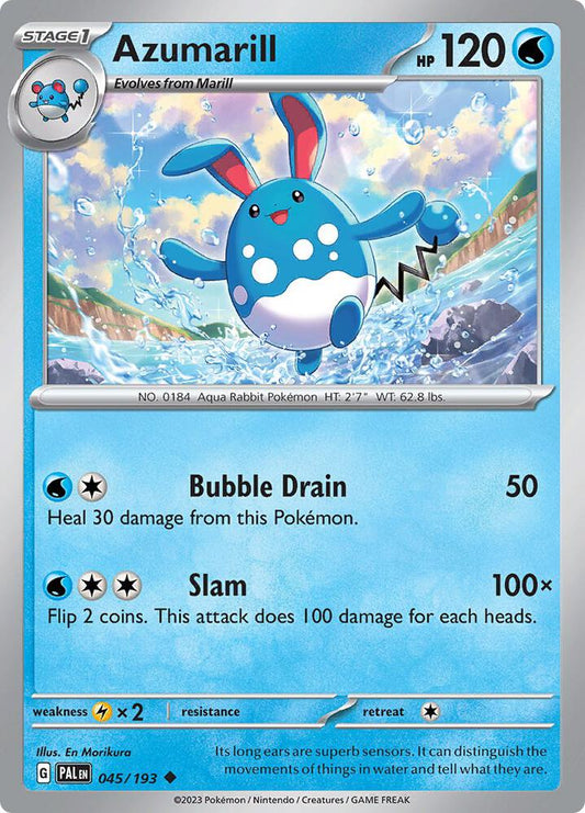 Azumarill Normal SV02: Paldea Evolved Uncommon 045/193
