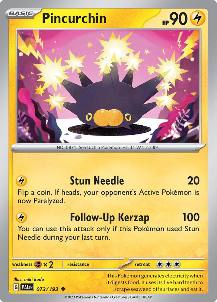 Pincurchin - 073/193 Normal SV02: Paldea Evolved Uncommon 073/193